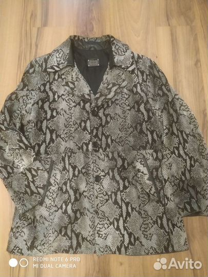 Оригинальное кожаное мужское пальто 56-58р