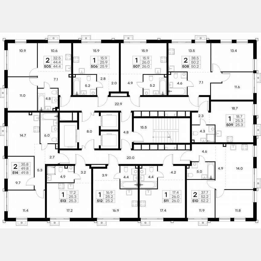 Квартира-студия, 25,3 м², 15/23 эт.