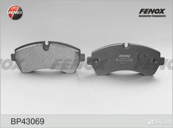 Fenox BP43069 Колодки тормозные дисковые перед пра