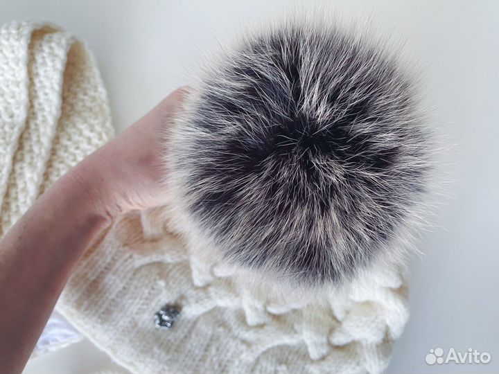 Комплект шапка и шарф меринос