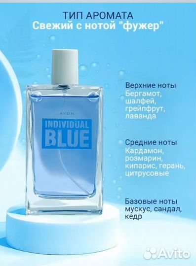 Туалетная вода Individual blue Avon для мужчин