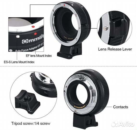 Commlite cm-EF-EOS M Auto-Focus Lens Mount Adapter