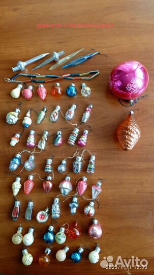 Елочные игрушки малютки СССР