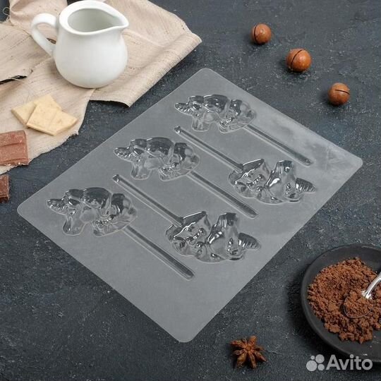 Форма для шоколада и конфет «Единорог», 5 ячеек, 2