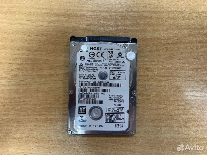 Жесткий диск для ноутбука hgst 500 гб