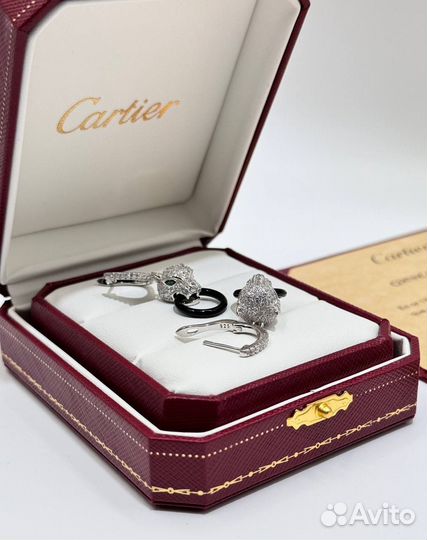 Серьги серебряные Cartier