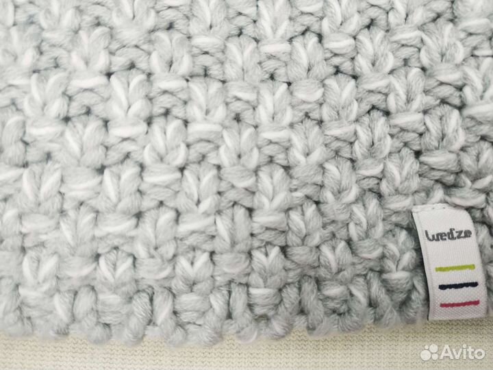 Шапка зимняя серая для девочки с подкладом флис