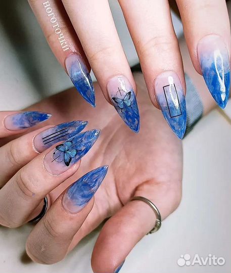 Модель на маникюр, наращивание, дизайн