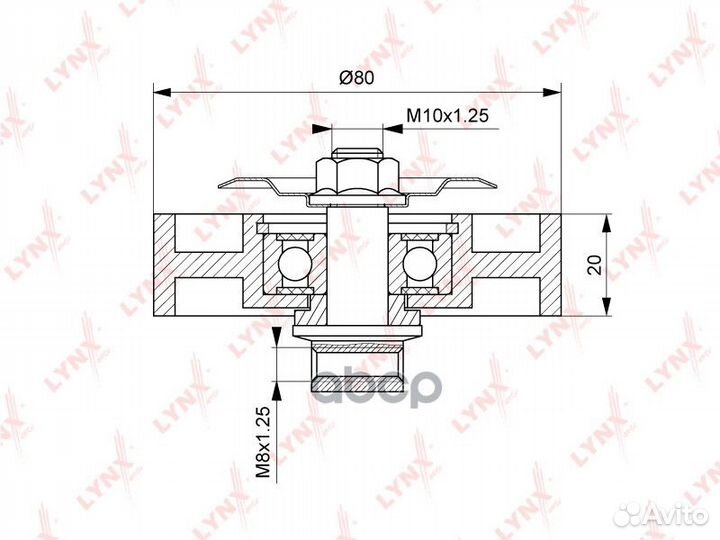 Ролик натяжной приводного ремня PB5046 lynxauto