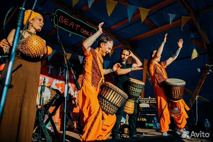 Артисты на праздник. Шоу африканских барабанов