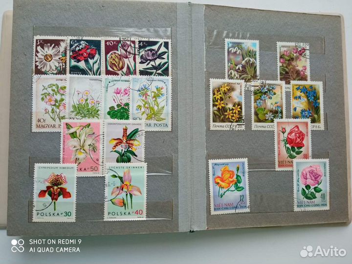 Альбом с марками: флора и фауна 1960-1980 гг