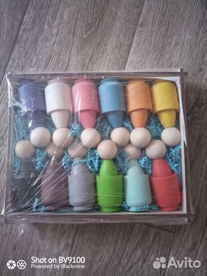 Сортер «Гномики в стаканчиках « 12 шт