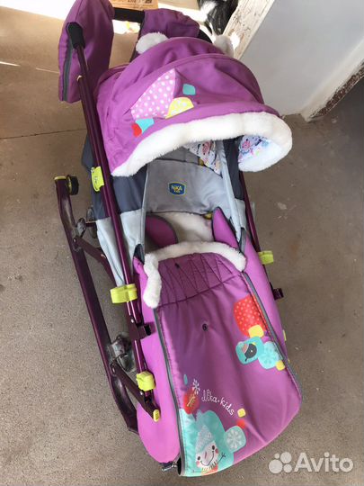 Санки коляска nika