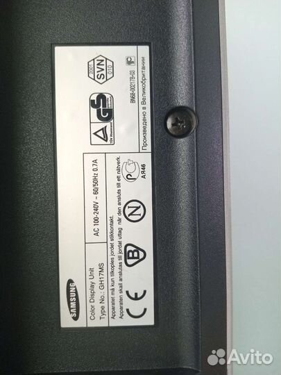 Монитор Samsung syncmaster 171s