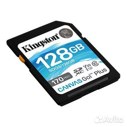 Kingston sdxc 128Gb Canvas Go Plus UHS-I U3 V30