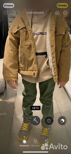 Zara куртка утепленная искусственный мех р.122