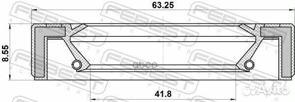 Сальник привода 41.8X63.25X8.55X8.55 95GAY-4363