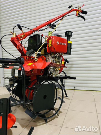 Дизельный мотоблок 9лс+косилка+грунтозацепы
