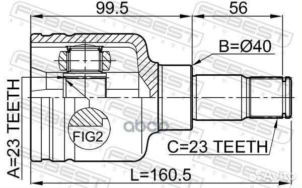 ШРУС внутренний левый ford focus II CB4 200820