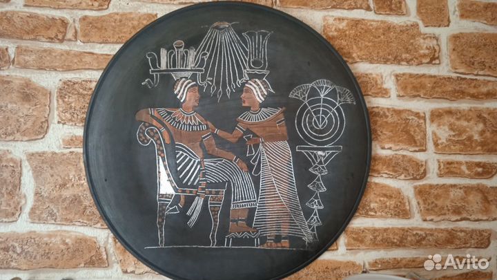 Медная тарелка Египет Картина из меди