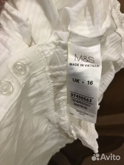 Туники блузка M&S H&M хлопок лён 16 18 UK L XL