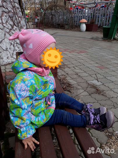 Шапки пакетом для девочки осень демисезон 47-49