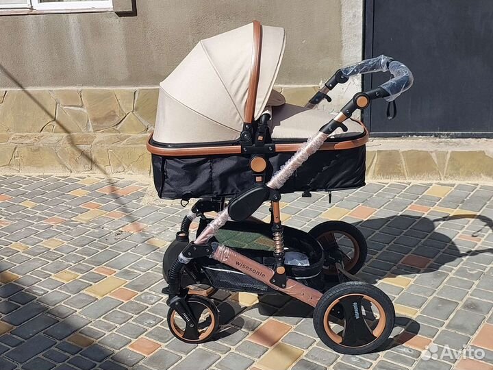 Коляска 2в1 трансформер Новая (кремовый)