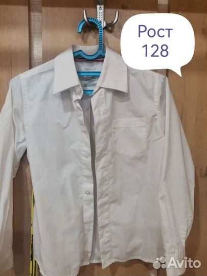 Рубашка белая рост 128