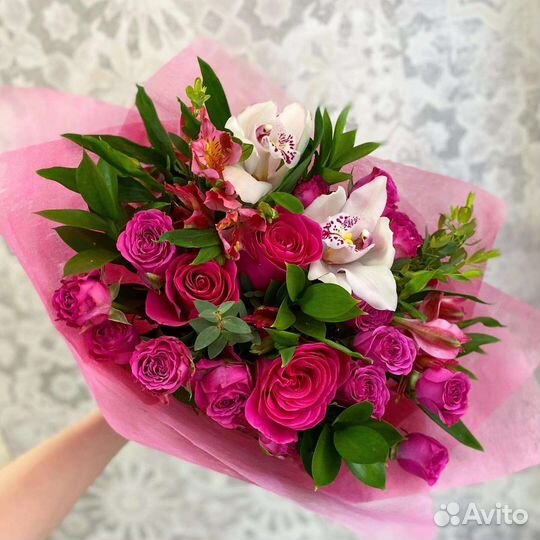 Цветы розы букет