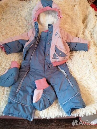 Зимний комбинезон для девочки 80 86