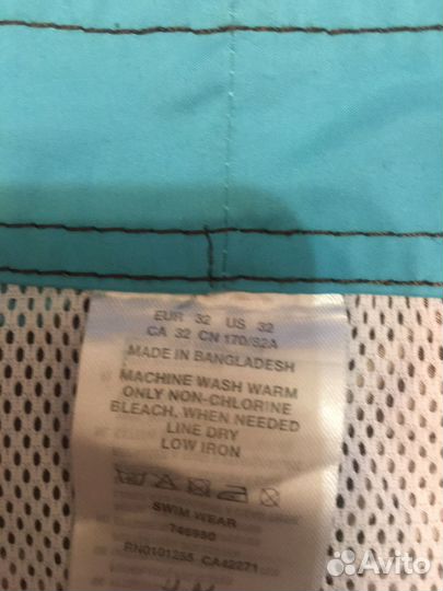 Шорты пляжные h&m 32/32 170/82A 48 размер