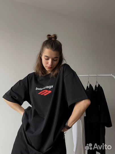 Хлопковая футболка balenciaga lux