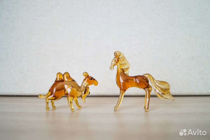 Стеклянные фигурки животных