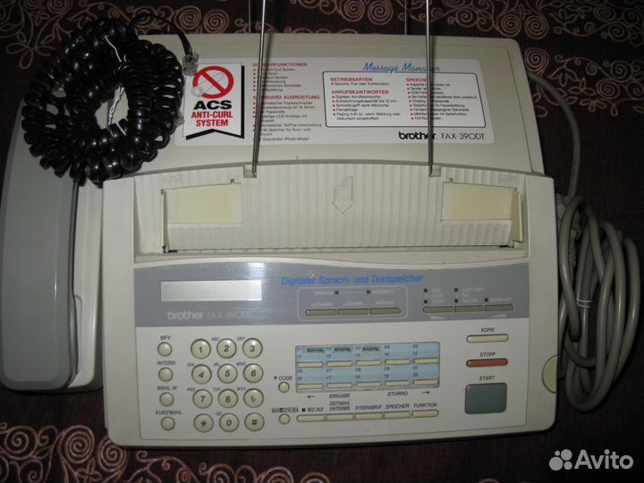 Телефон-факс Brother Fax 39OBT