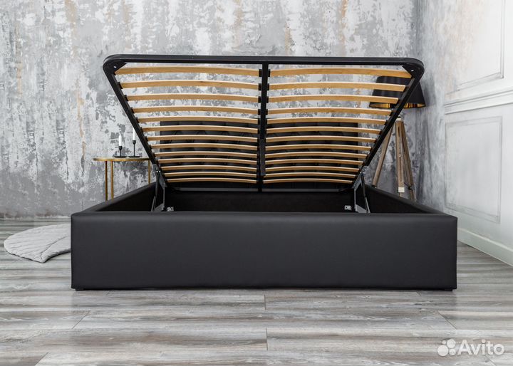 Кровать с подъемным механизмом 160х200 черная