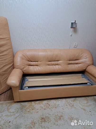 Диван кровать натуральная кожа