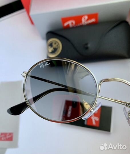 Солнечные очки ray ban oval пепельный