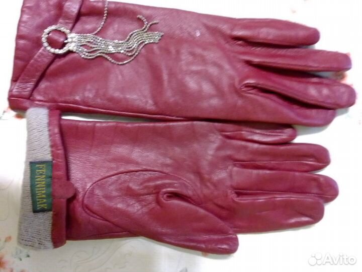 Перчатки кожаные