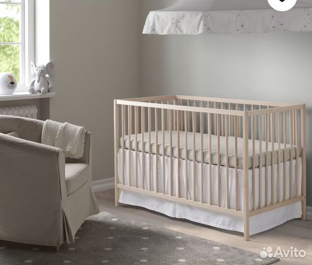 Кроватки с матрасом Икеа Сниглар 120х60 для двойни