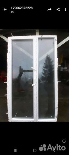 Продаю окно с дверью балконную. Высота окна 260Шир