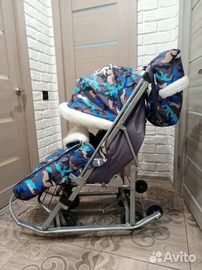 Детские санки коляска ника