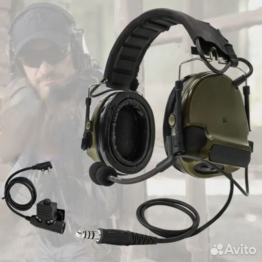 Тактические наушники на шлем