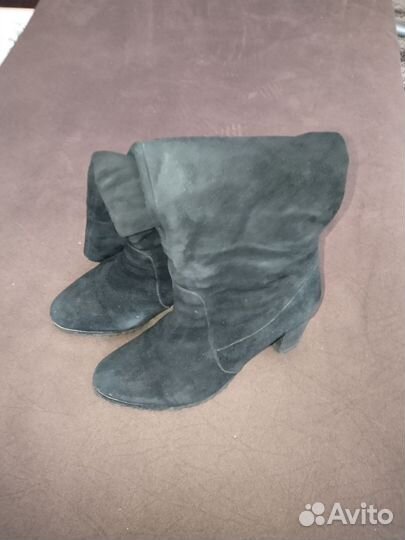 Сапоги женские натуральная замша