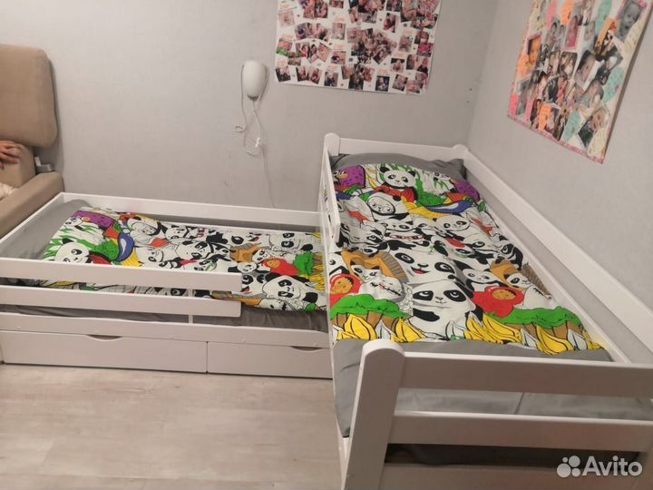 Кровать выдвижная двухъярусная модель 25-mix