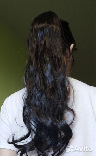 Хвост шиньон на липучке