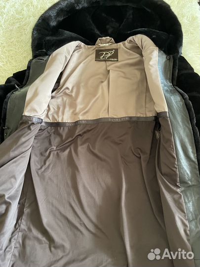 Шуба мутоновая с норкой