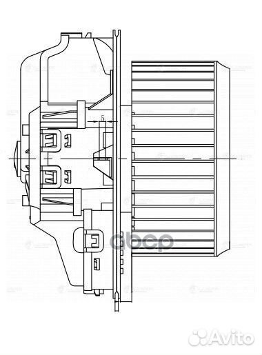 Э/вентилятор отоп. для а/м VW Touareg II (10)