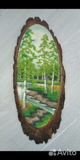 Панно СССР на дереве из камней