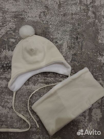 Шапка снуд варежки