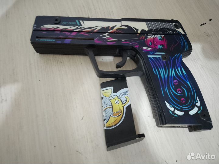 Деревянный пистолет резинкострел